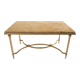 Table basse marbre et métal doré