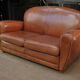 Vintage 3-seater leather club sofa
