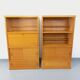 Vintage oak wood secretary bookcase storage furniture