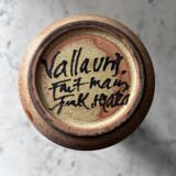 Vallauris stoneware vase signed