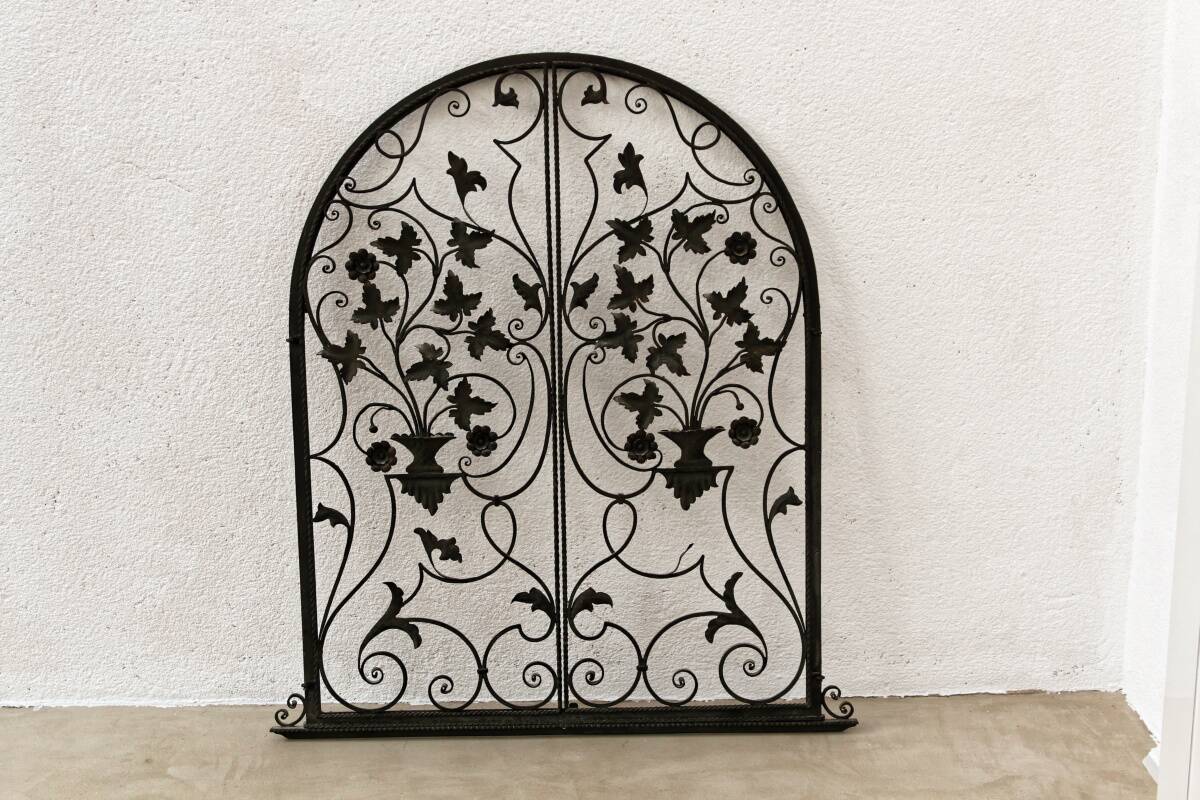 Wrought iron wall gate