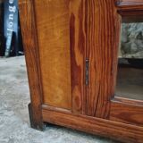 Antique shop window – Pine wood – 1920s/30s – On casters