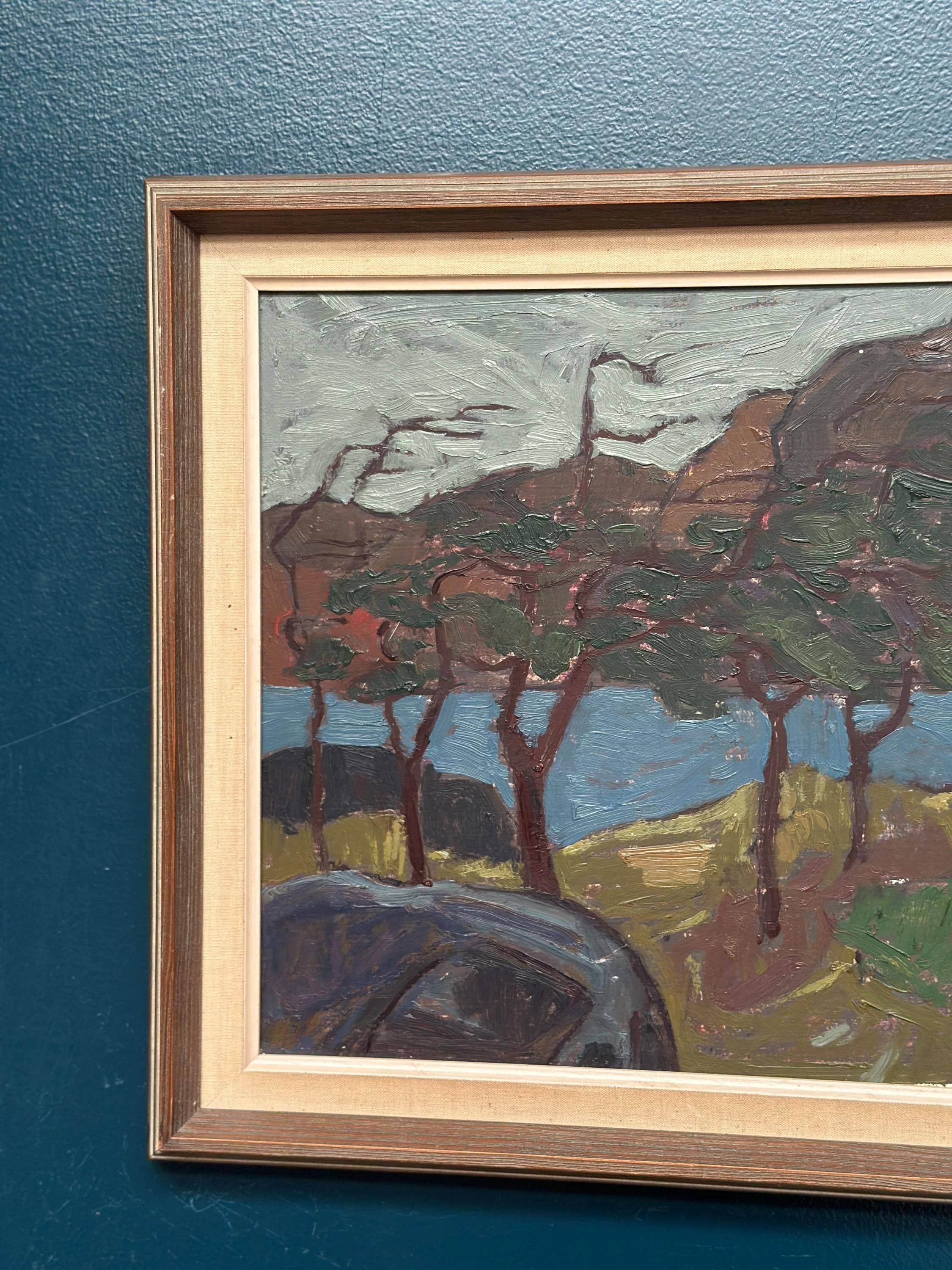 Original Swedish Oil on Panel – “Autumn Trees” by Svän Grandin – Signed