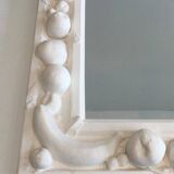 Unique decorative plaster mirror with fruit decorations