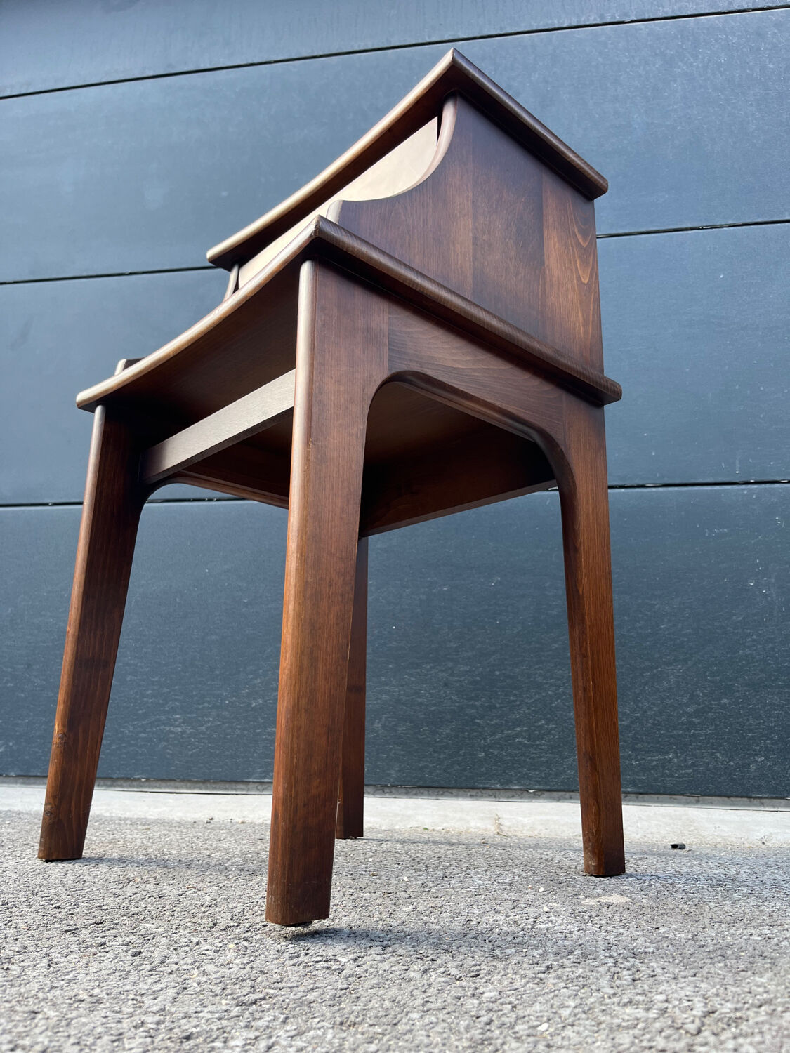 Wooden bedside table with drawer