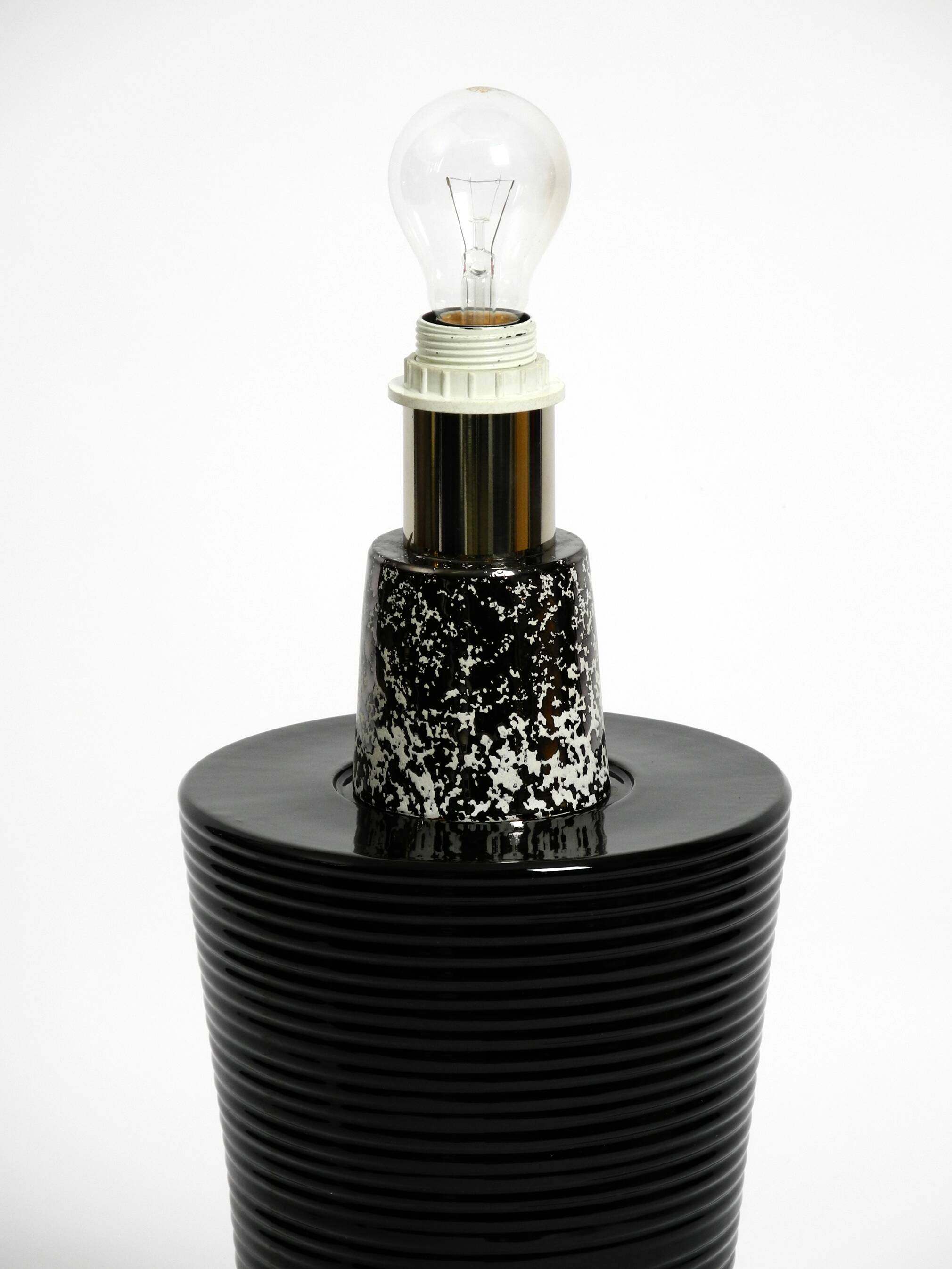 Beautiful, large Italian 1980s ceramic table lamp without a shade from IL P