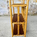 3-tier rattan bamboo shelf, circa 1960's
