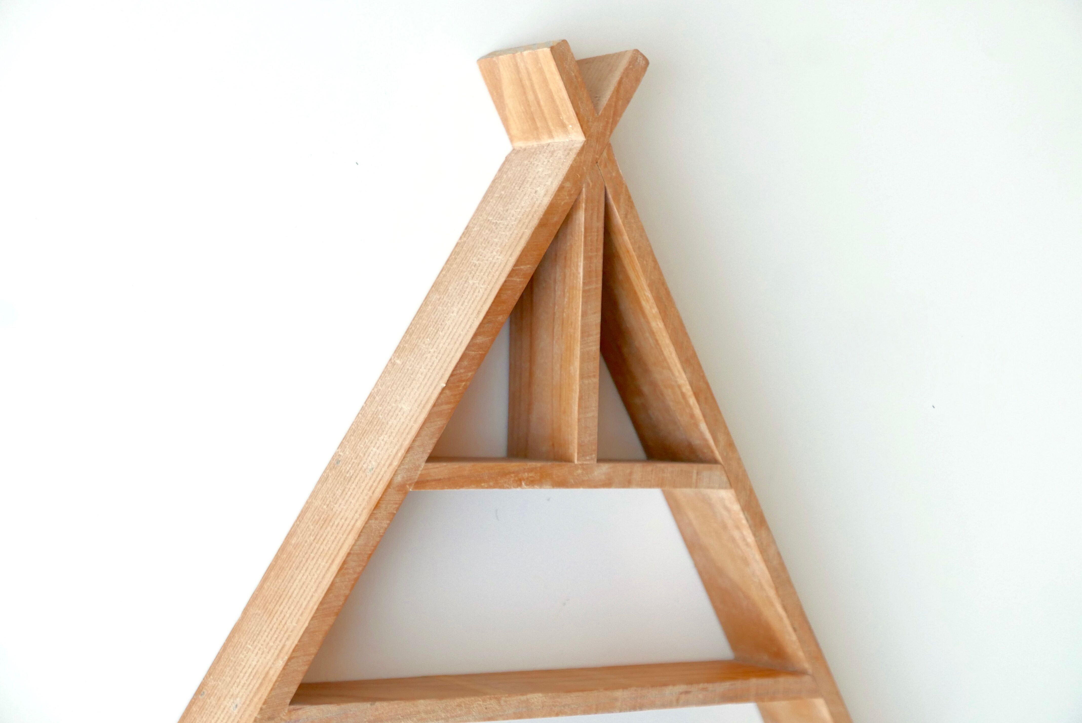 Wooden tipi wall mount, 70s