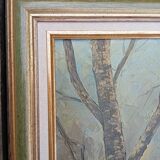 Oil on canvas landscape, 49 x 67 cm signature to be identified