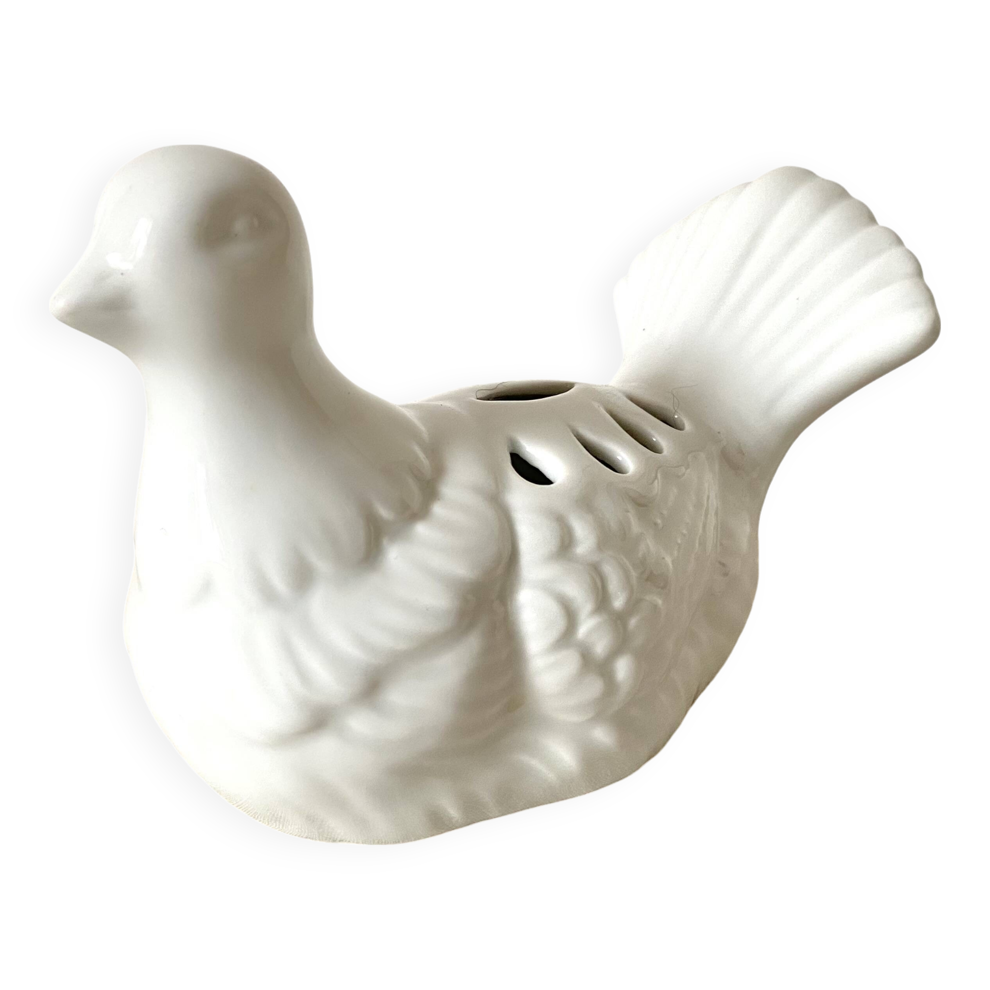 Ceramic dove flower picker