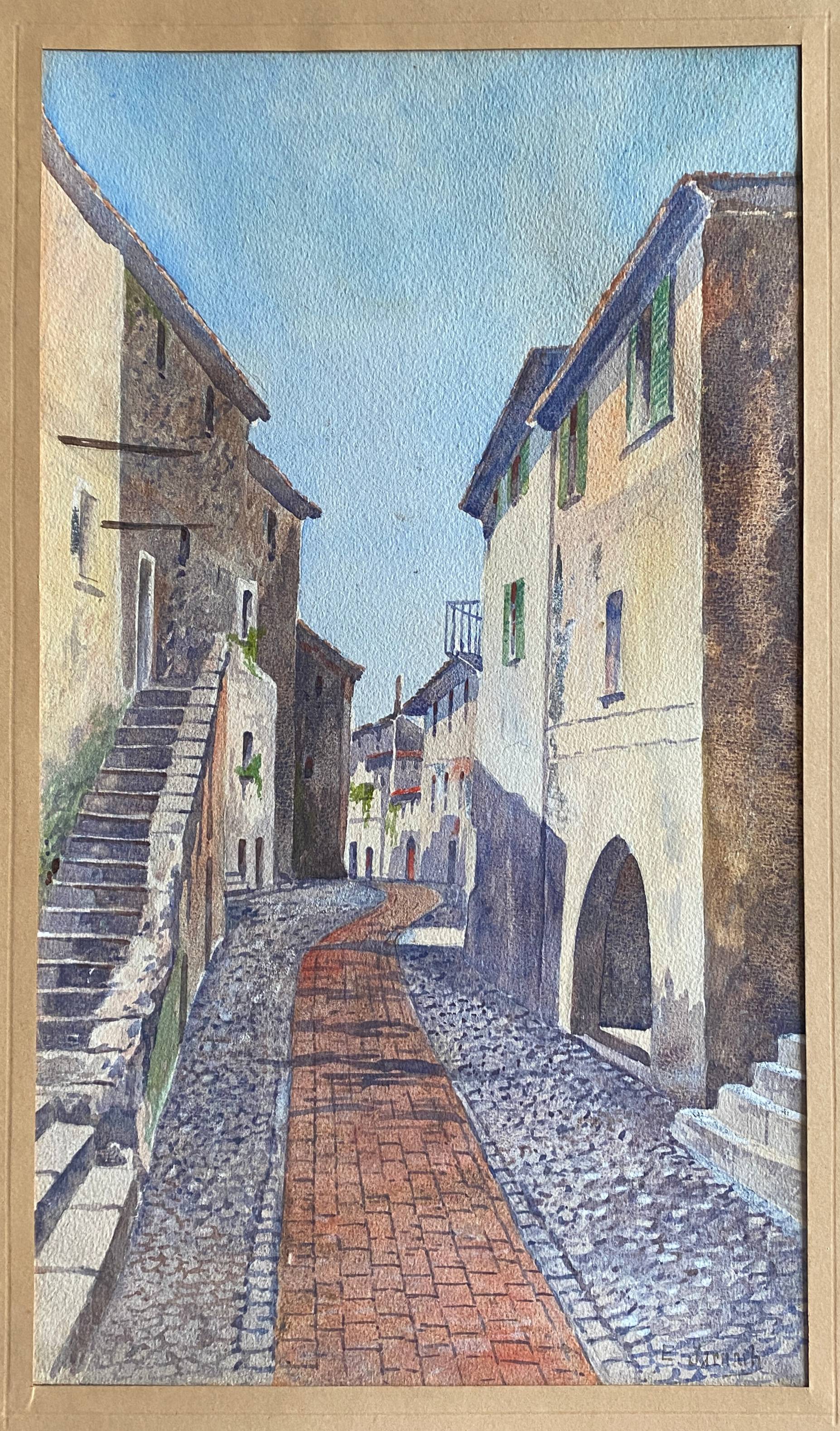 Painting made in watercolor on paper signed e.