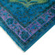 Handmade vintage turkish 1980s 188 cm x 320 cm blue rug