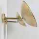 Pair of adjustable vintage wall lights, patinated brass, France, 1970.