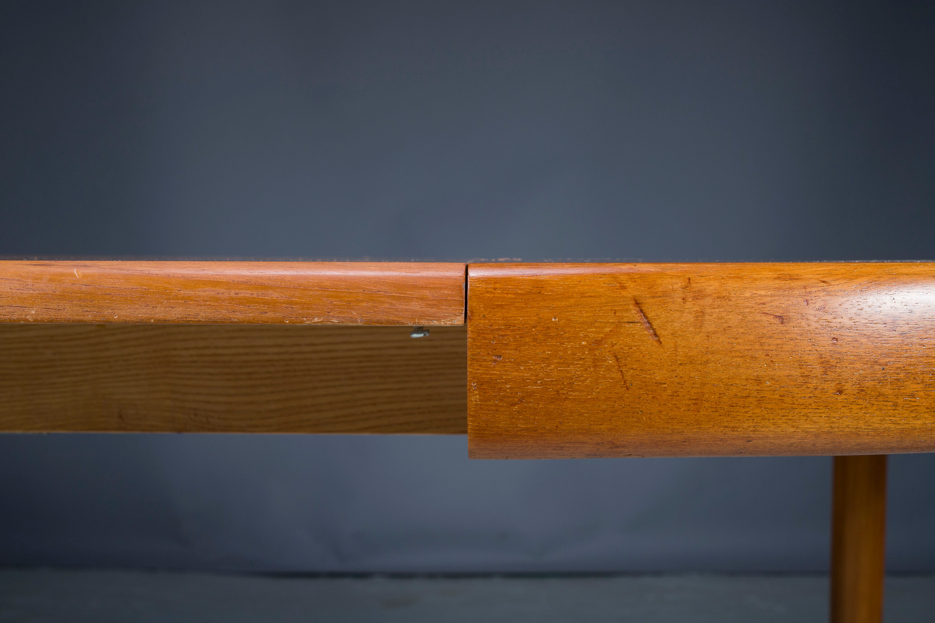 Danish Teak Round Folding Dining Table, 1960s