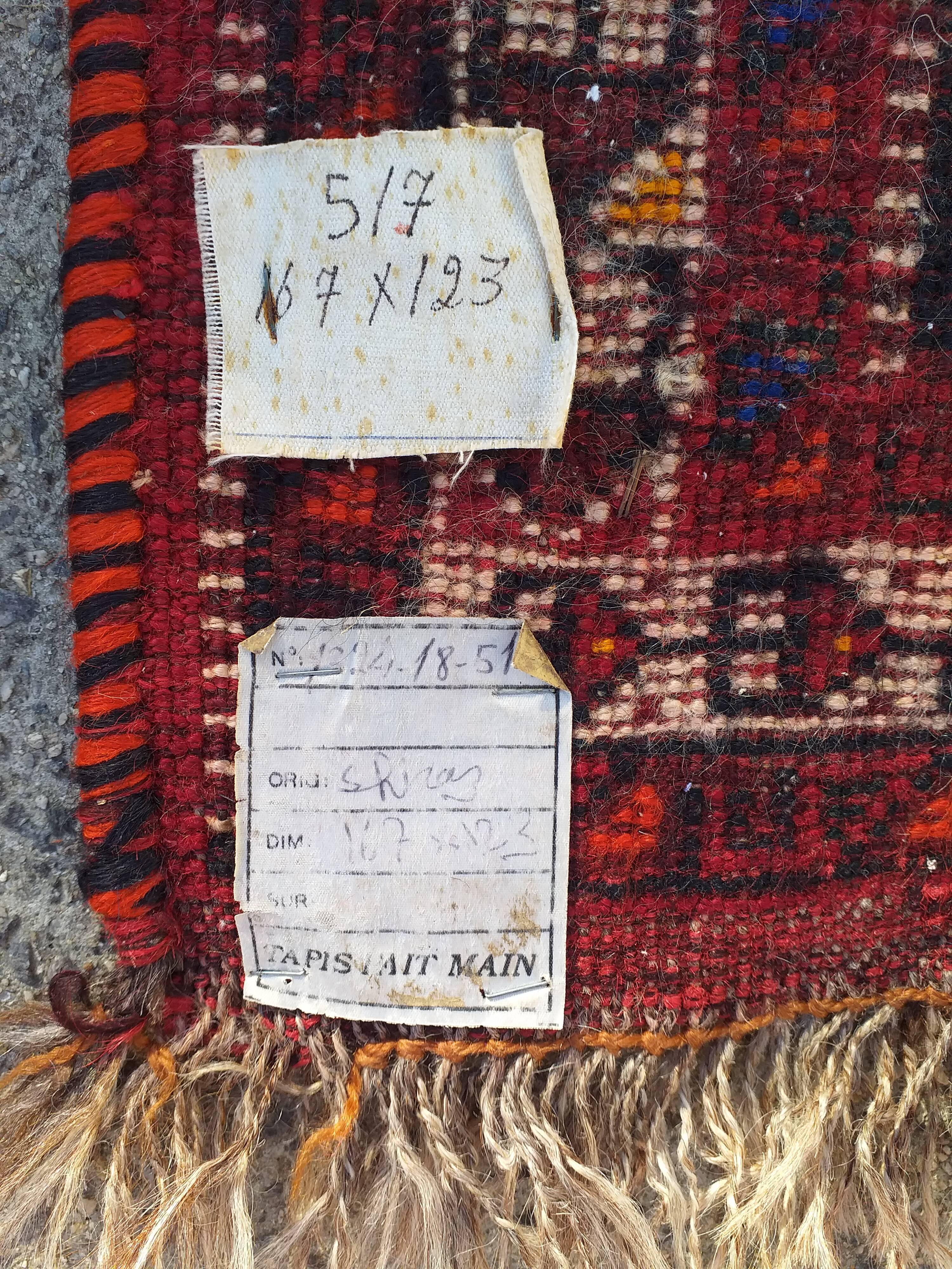 Handmade Shiraz carpet  - 167x123cm