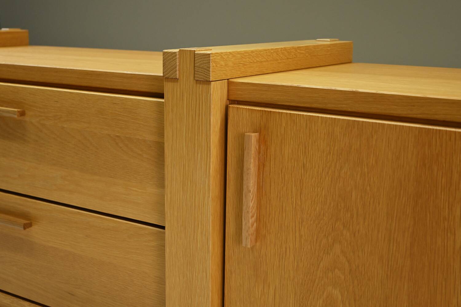 Brustalist oak sideboard, Belgium.