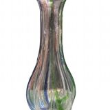 Paire de vases en verre en forme de gourde avec décoration tourbillonnante