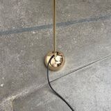 Minimalist brass floor lamp from the mid-century by Dieter Schulz for Wohnbedarf Ag, 1950s.