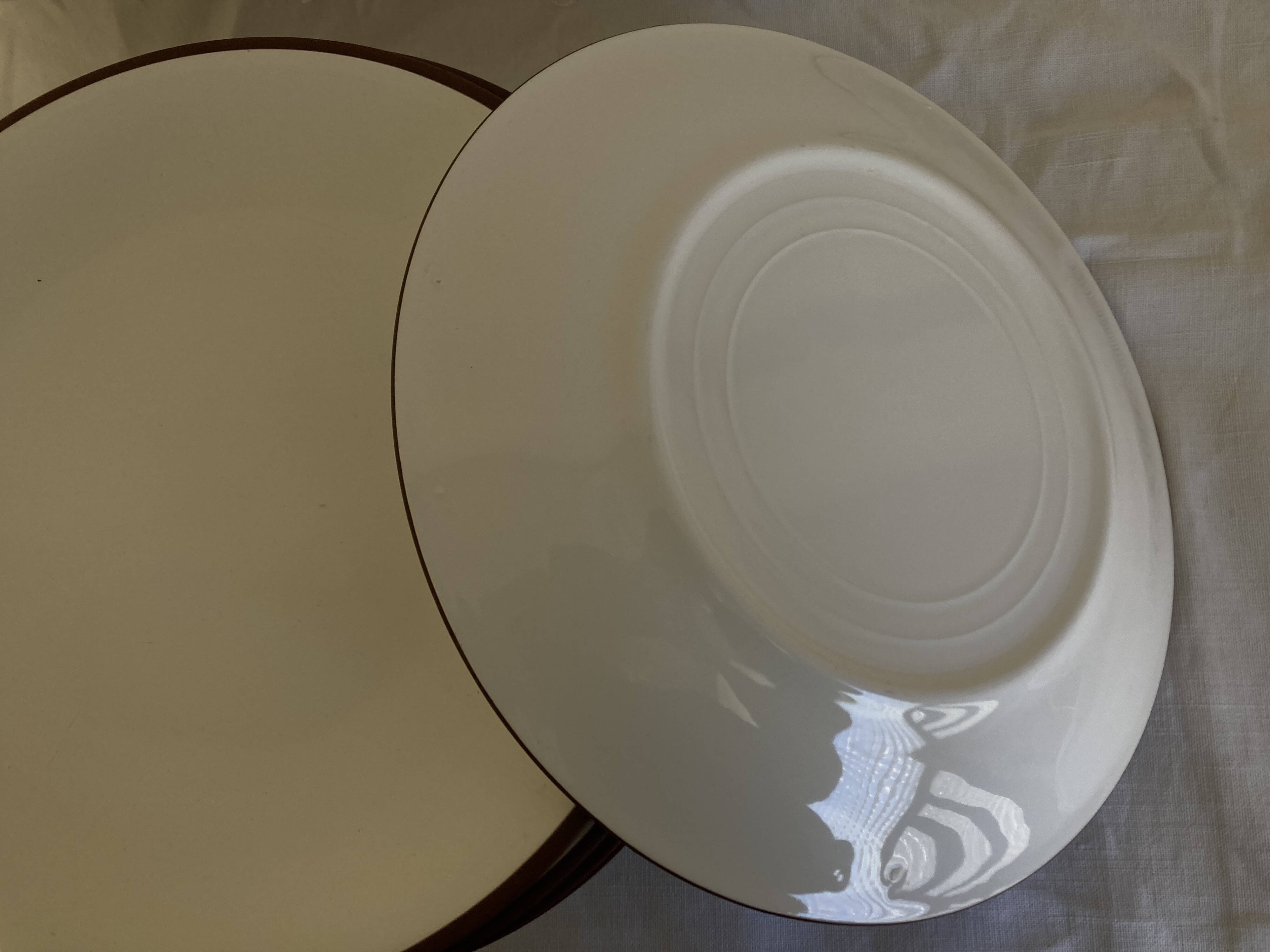 set of 12 flat plates in Siena enameled earthenware by KMK Scandinavian 1965