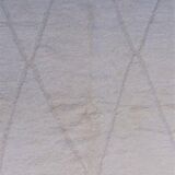 Carpet beni ouarain white large diamonds  145 X 255 cm