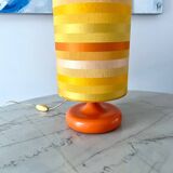 Vintage orange ceramic table lamp 1970