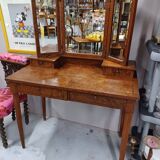 Burl walnut dressing table