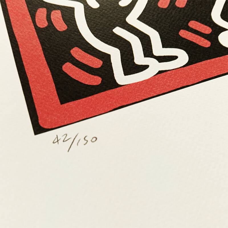 1990s Keith Haring Limited Edition Lithograph Numbered in Pencil.