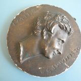plaster medallion Louvre Museum 19th century Emile Deschamps David Angers 1829 medal