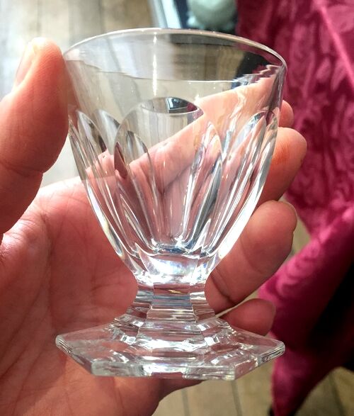 Suite de 12 verres à porto baccarat modèle Harcourt