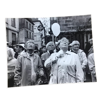 Original print 2000s, street crowd