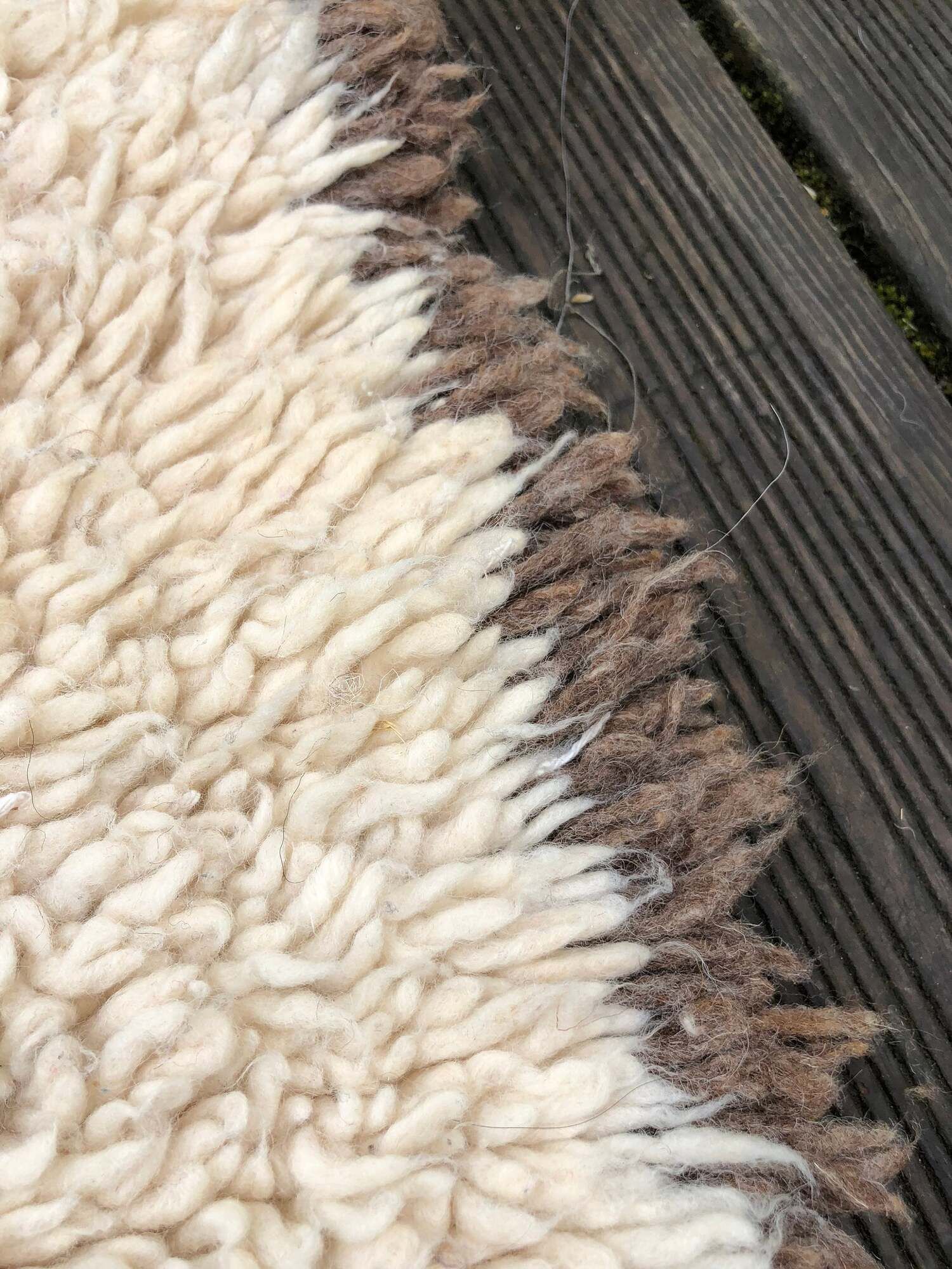 Beni Ouarain vintage handmade vintage rug 80x200 cm