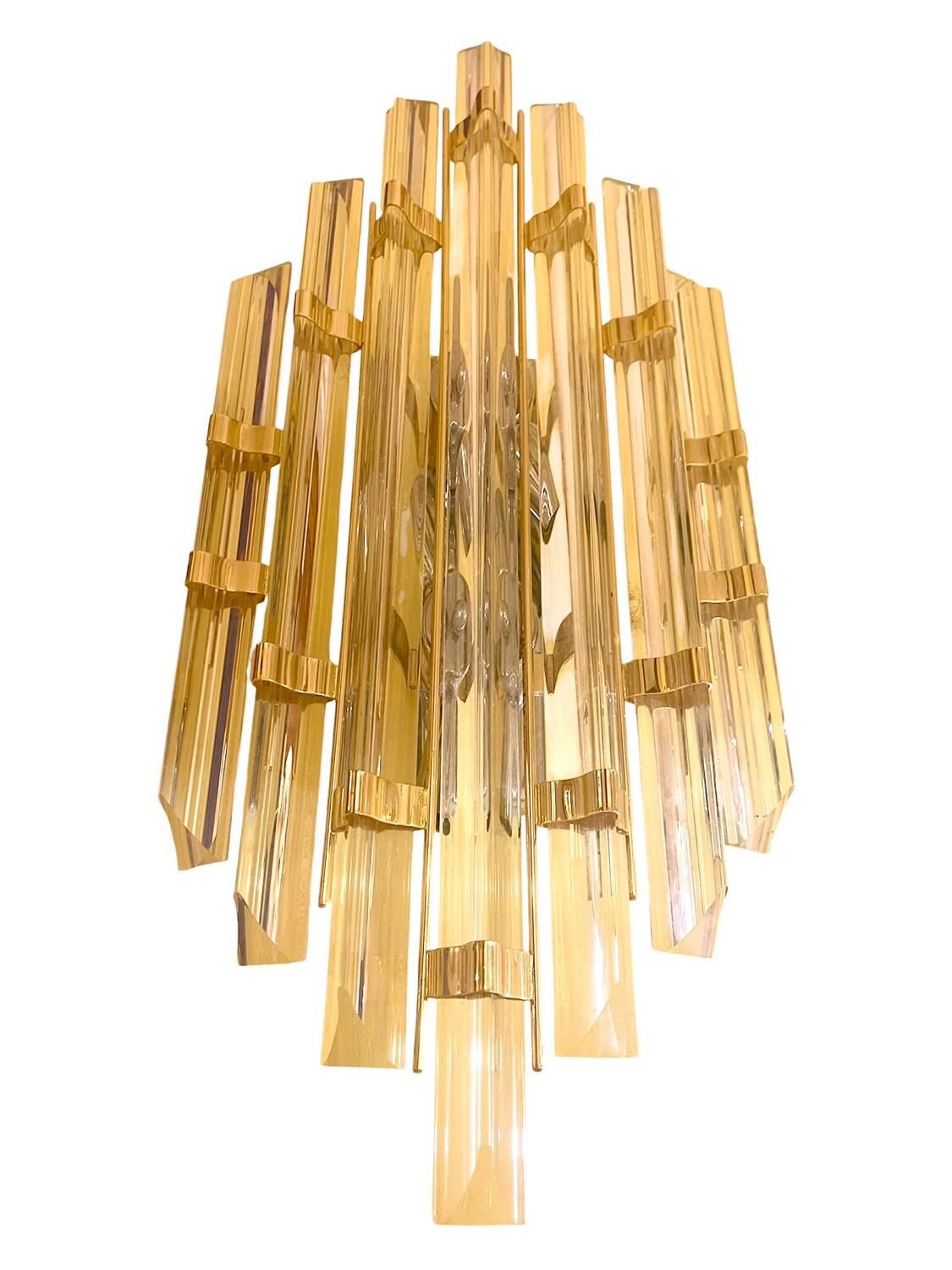 Venini iridescent glass wall light 7 blades model XL