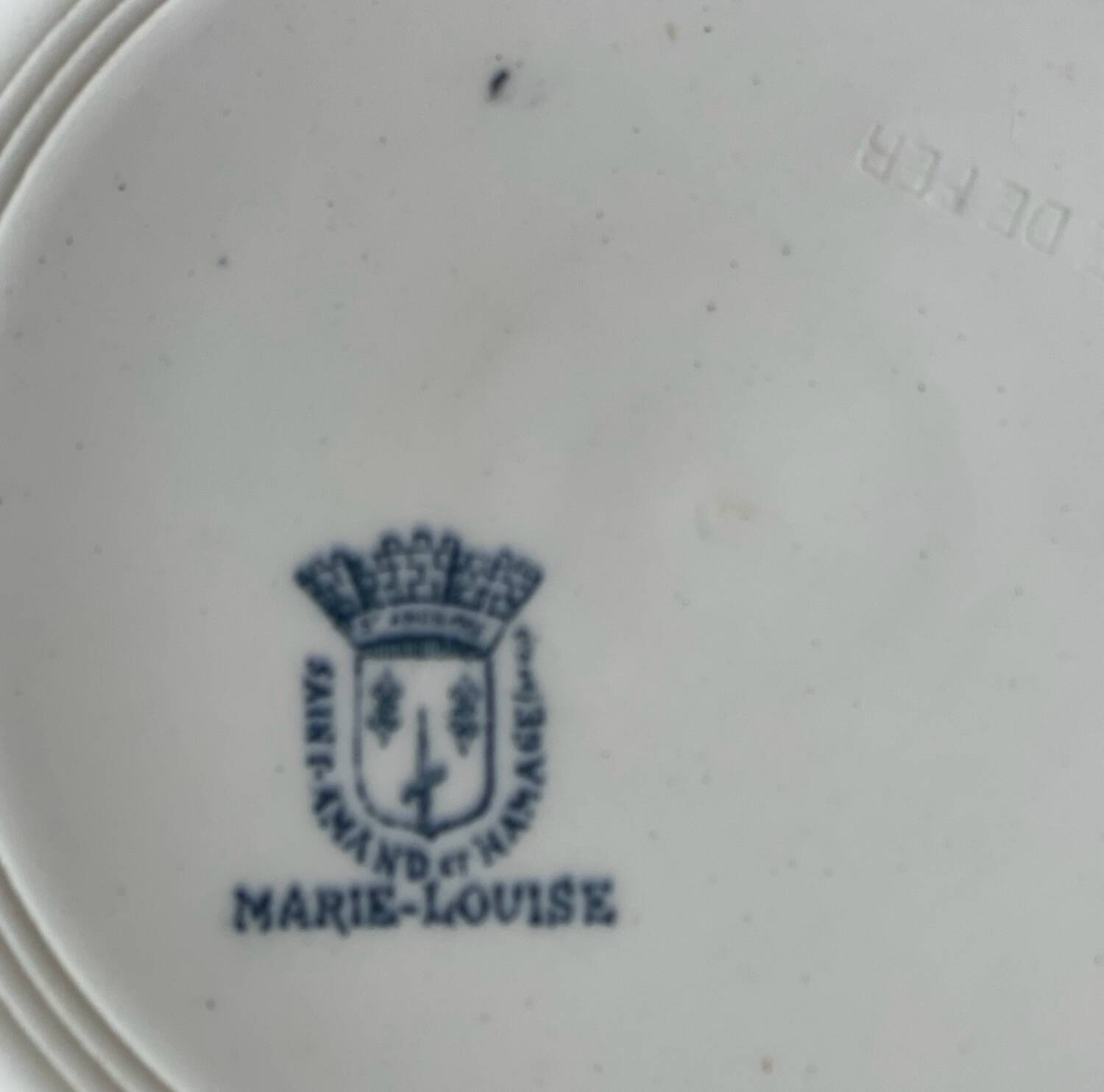 9 mismatched blue ironstone plates