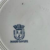 9 mismatched blue ironstone plates
