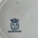 9 assiettes dépareillées en terre de fer bleue
