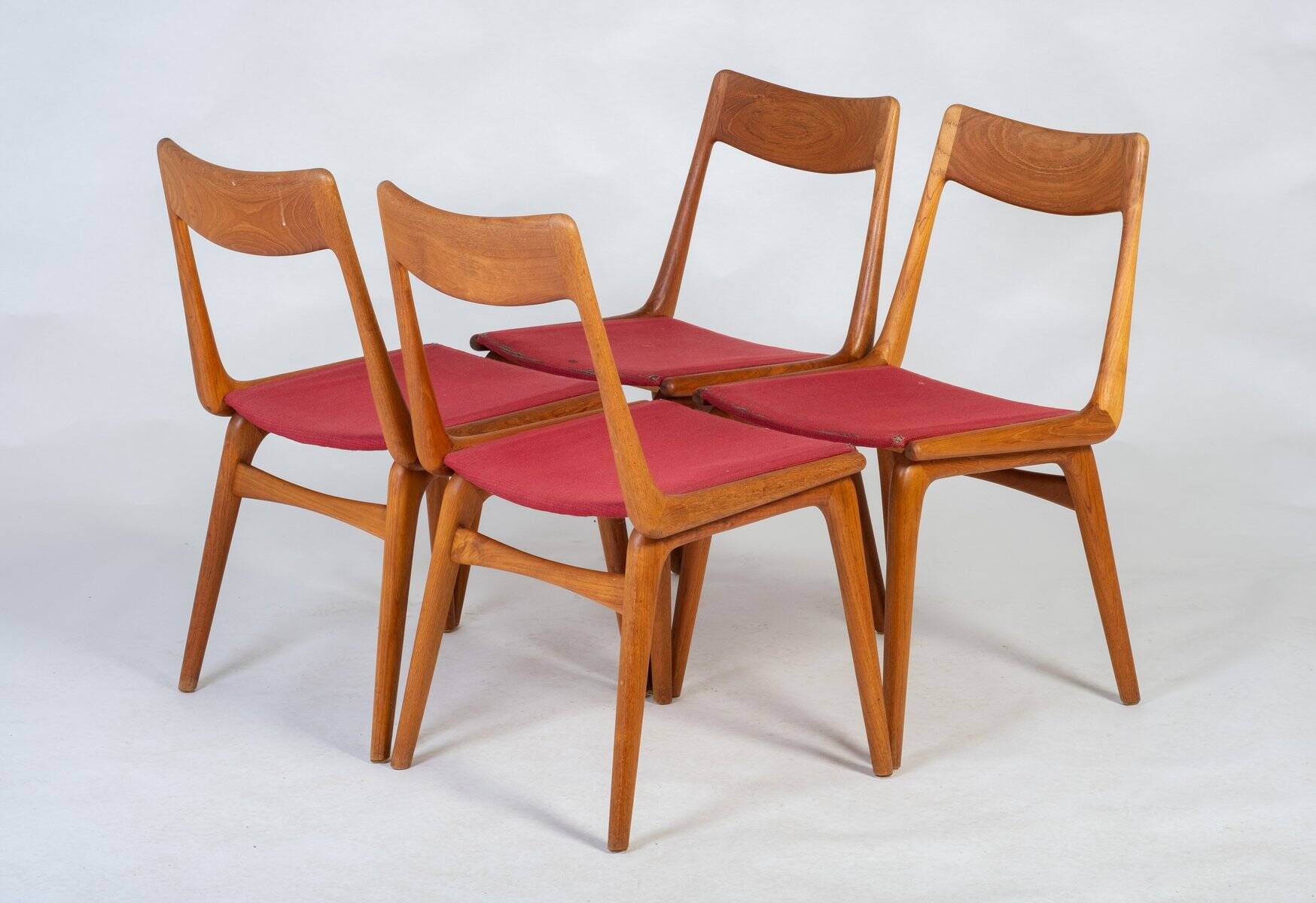 Boomerang Dining Chairs by Alfred & Erik Christensen for Slagelse Møbelværk, 1960s, Set of 4