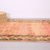 Vintage Moroccan Rug 157 x 274 cm - Peach Handmade Moroccan Rug - Wool Rug