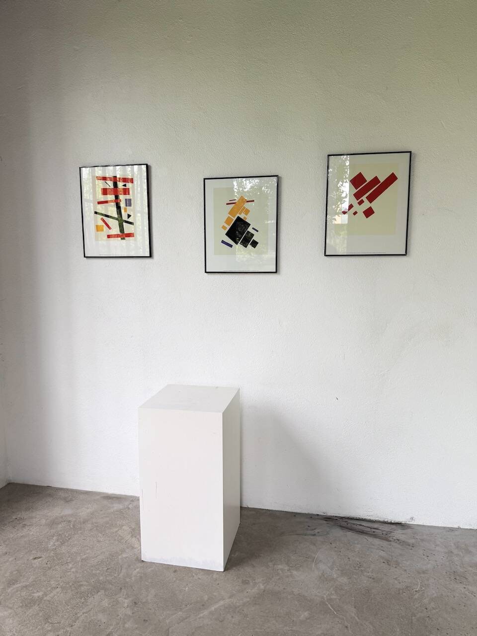 Set of 3 frames with Casimir Malevic lithographs