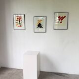 Set of 3 frames with Casimir Malevic lithographs