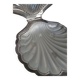 Old shell-shaped butter dish in silver-plated metal - trinket dish.