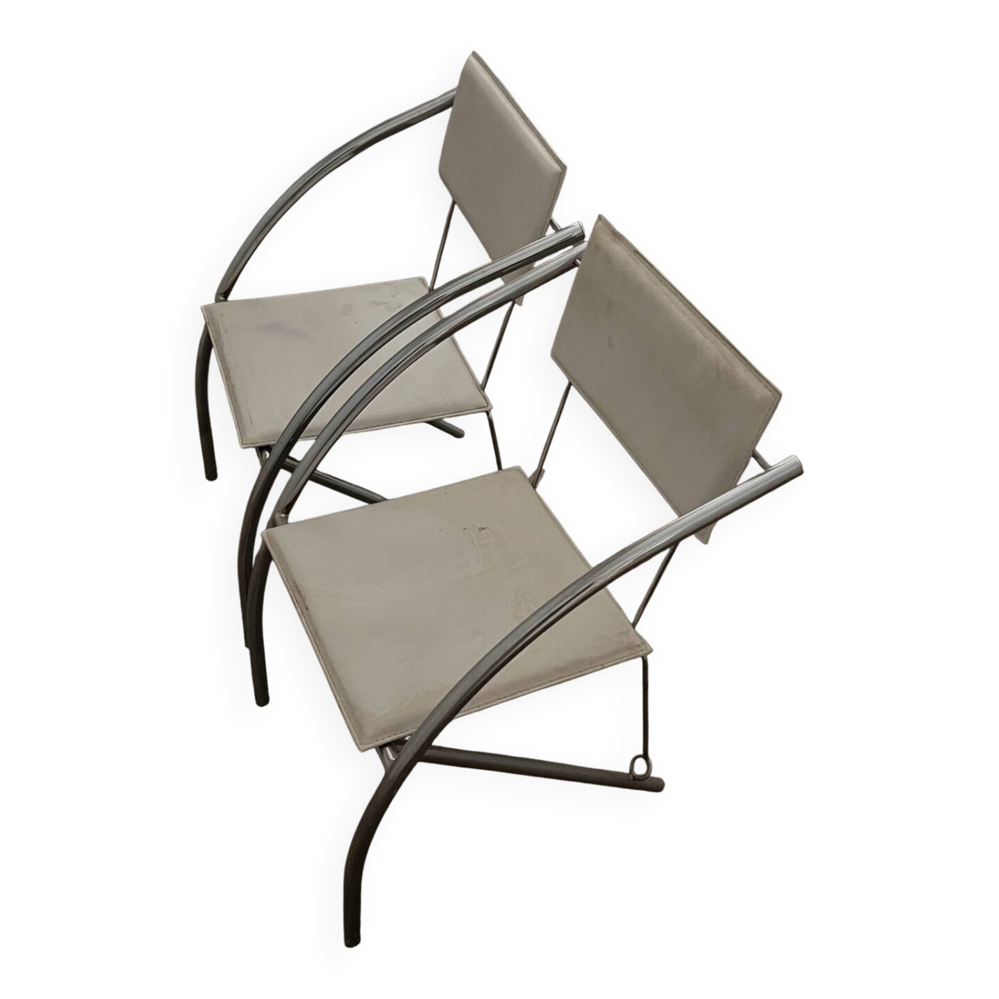 Postmodern chrome chairs