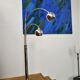 Floor lamp "Lily of the valley" in chromed metal by G. Reggiani 70s