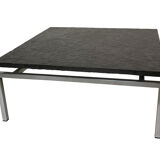 Vintage coffee table stone top frame steel 70's design