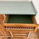 Oak and rattan wardrobe / chest of drawers