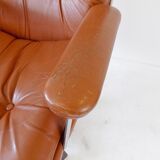 Ring Mekanikk leather office armchair 60's