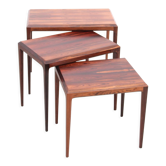 Tables gigognes scandinaves en palissandre de Rio