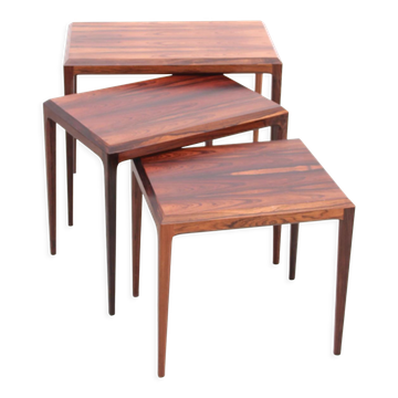 Scandinavian rosewood nesting tables from Rio