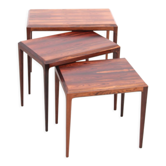 Scandinavian rosewood nesting tables from Rio