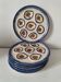 6 vintage MBFA Pornic oyster plates