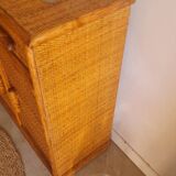 vintage rattan buffet